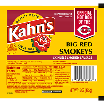 Kahn's Big Red Smokeys in packaging